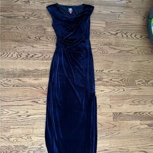 NWOT Vince Camuto Midnight Blue Velvet Maxi Dress